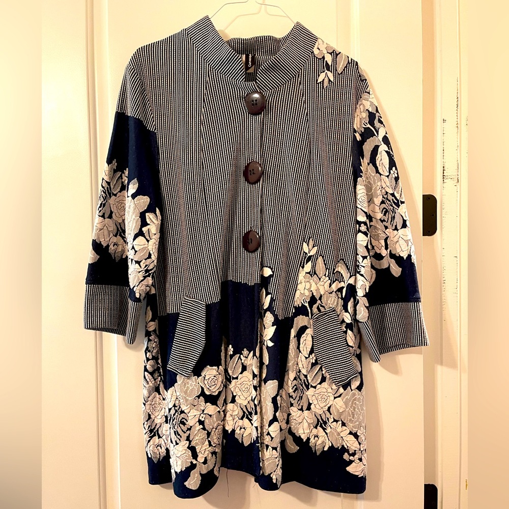 Curvesque Navy Blazer, 3x, boutique item, LIKE NEW